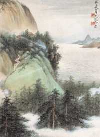 尤小云 癸巳（1953年）作 松山云水 镜心